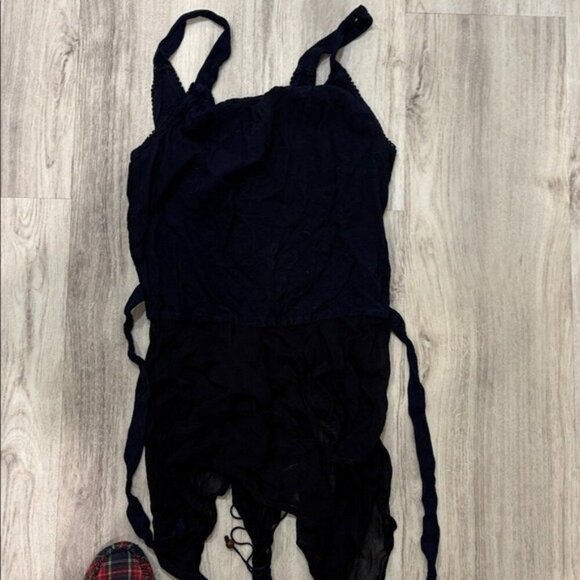 Fashion Terminal navy  Boho fairy gothic grindie shirt dress size medium - Picture 7 of 7